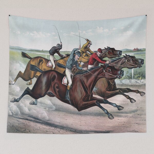 Item preview, VINTAGE HORSE RACE POSTER Pop Art designed and sold by Bruce ALMIGHTY Baker.
