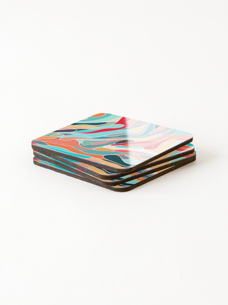 Thumbnail 4 of 5, Coasters (Set of 4), simple pattern designed and sold by patternshoprad.
