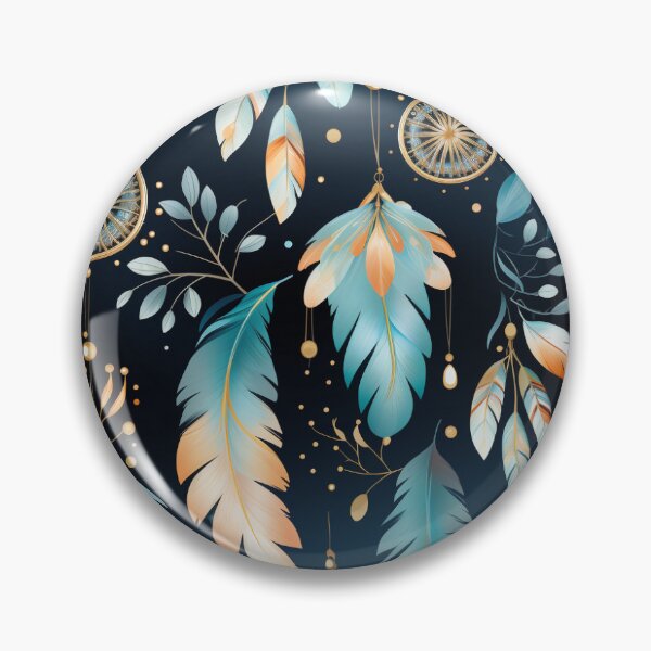 Item preview, DreamGuard: Colorful Watercolor Dream-Catcher Seamless Pattern designed and sold by anyBooks-Studio.