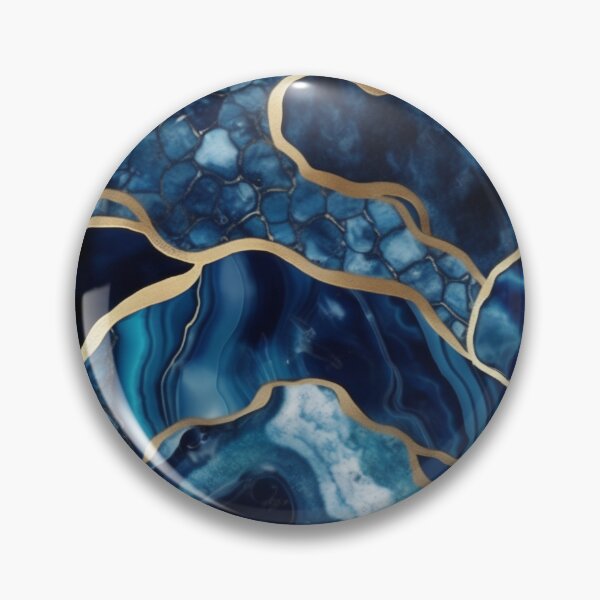 Item preview, Dark Blue Marble Geodes and Texture with Gold Flecks designed and sold by BirdsnStuff.