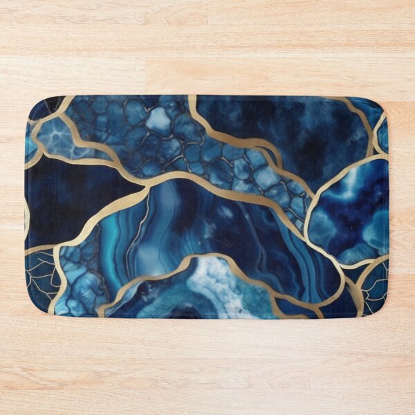 Item preview, Dark Blue Marble Geodes and Texture with Gold Flecks designed and sold by BirdsnStuff.