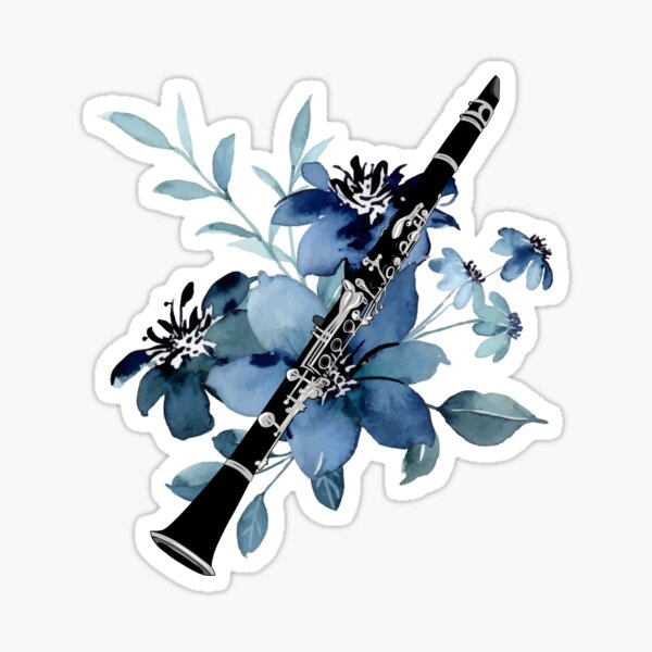 Item preview, CLARINET AND FLOWERS - clarinettist - clarinet - clarinet plater designed and sold by Musicians-world.
