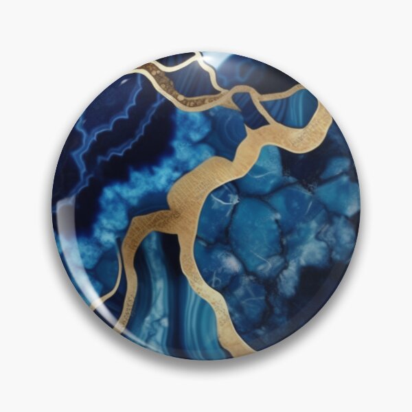 Item preview, Dark Blue Marble Geodes and Texture with Gold Flecks designed and sold by BirdsnStuff.
