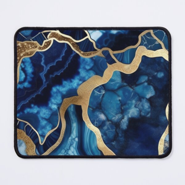 Item preview, Dark Blue Marble Geodes and Texture with Gold Flecks designed and sold by BirdsnStuff.