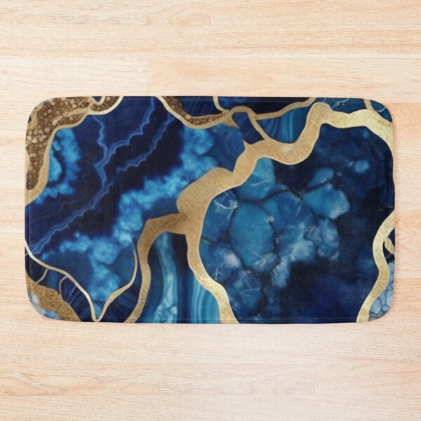 Item preview, Dark Blue Marble Geodes and Texture with Gold Flecks designed and sold by BirdsnStuff.