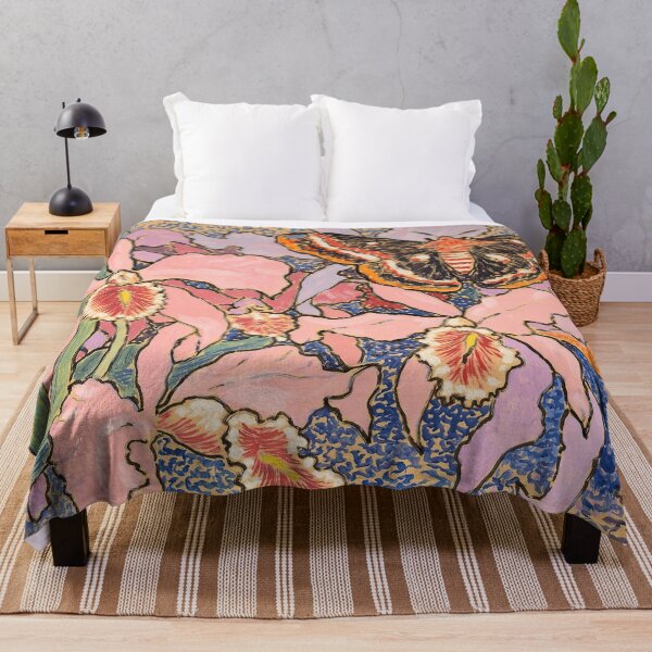 Item preview, Gisbert Combaz, Orchids and an Emperor Moth designed and sold by NouveauEra.