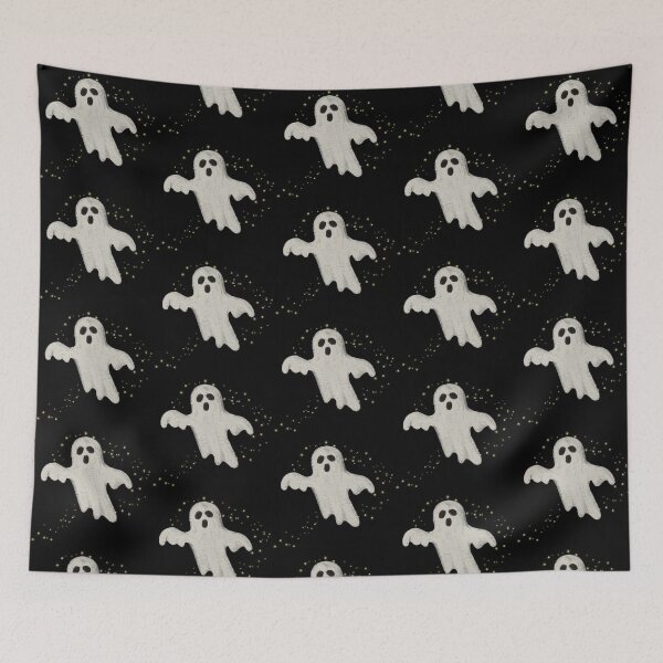 Item preview, Ghost on a black background designed and sold by Yuliya Papova.