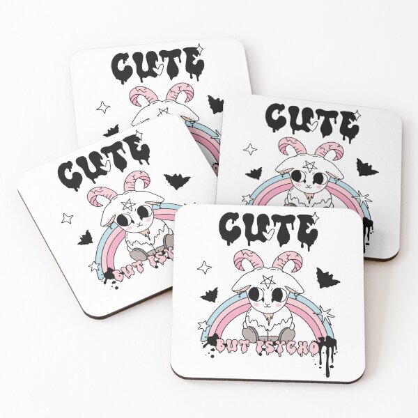 Artikelvorschau, Kawaii Goth süß, aber psycho Satan Ziege entworfen und verkauft von Pink Pineapple Works.