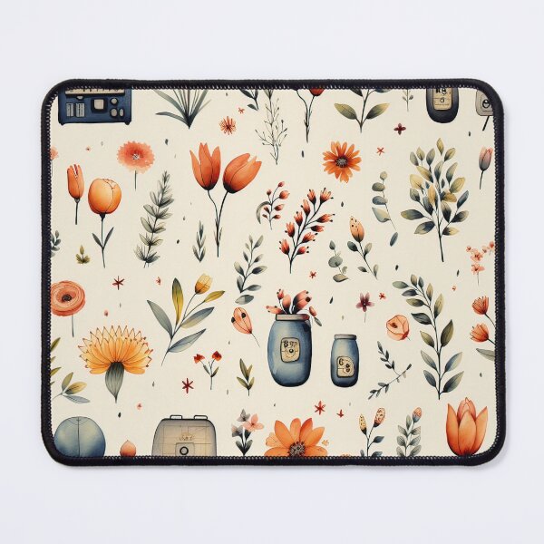 Item preview, patrón de flores y hojas designed and sold by ASdsign.