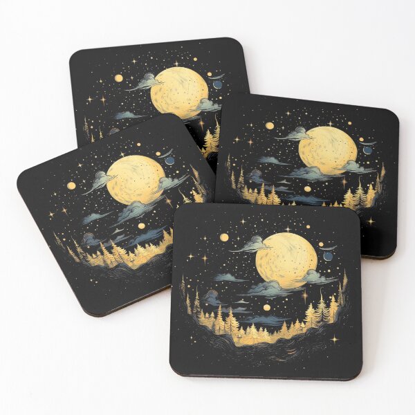 Item preview, The moon on a starry night designed and sold by Isabella Martinez.