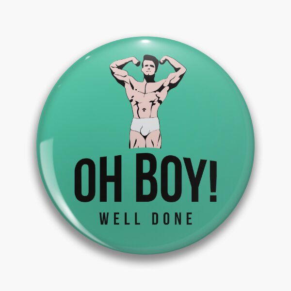 Item preview, Oh Boy! Well done - Flexing muscle hunk designed and sold by gayishdesign.