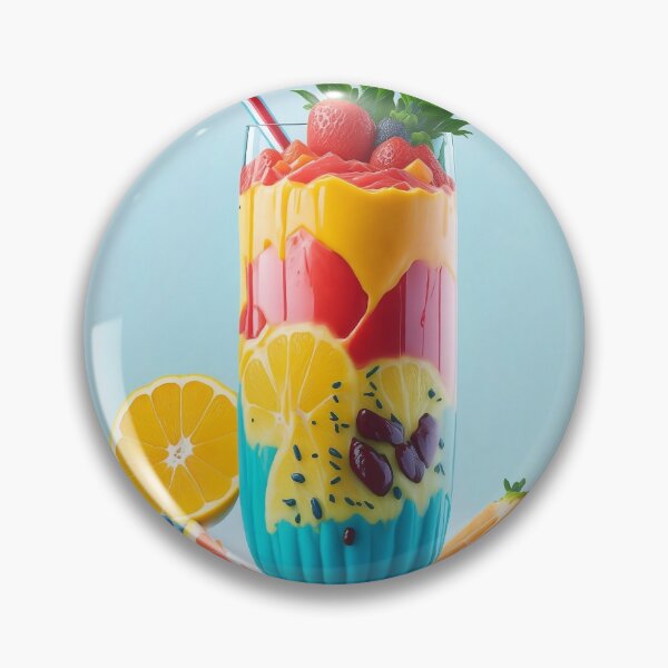 Aperçu de l'œuvre Smoothie aux fruits tropicaux surgelé servi dans un grand verre créée et vendue par SothaStore.