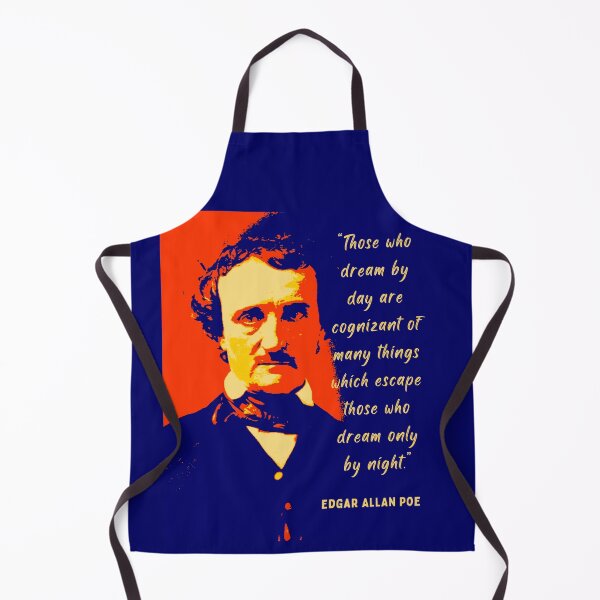 Item preview, Edgar Allan Poe portrait and quote: “Those who dream by day are cognizant of many things...” designed and sold by artbleed.