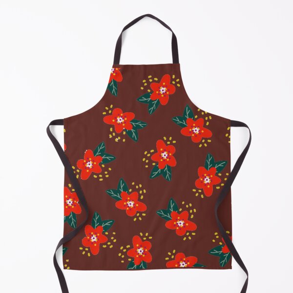 Item preview, red floral pattern designed and sold by obinsuma.