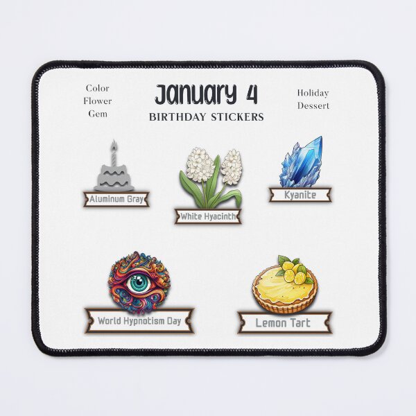 Item preview, January 4 Birthday pack Sticker designed and sold by ZenEverAI.