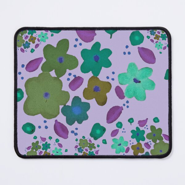 Item preview, Field of Teal Flowers - Pattern designed and sold by jolabrese.