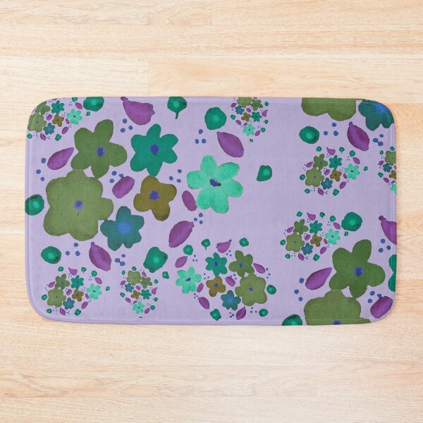 Item preview, Field of Teal Flowers - Pattern designed and sold by jolabrese.