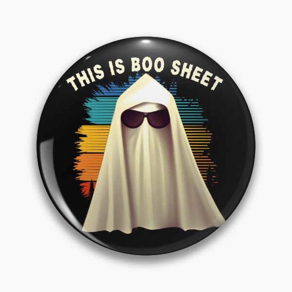 Item preview, Nostalgic Nightmares: A Grumpy Ghost Haunting in Vintage Style - BOO Sheet, Retro, Halloween Costume designed and sold by Sun Sand & Sea Art.