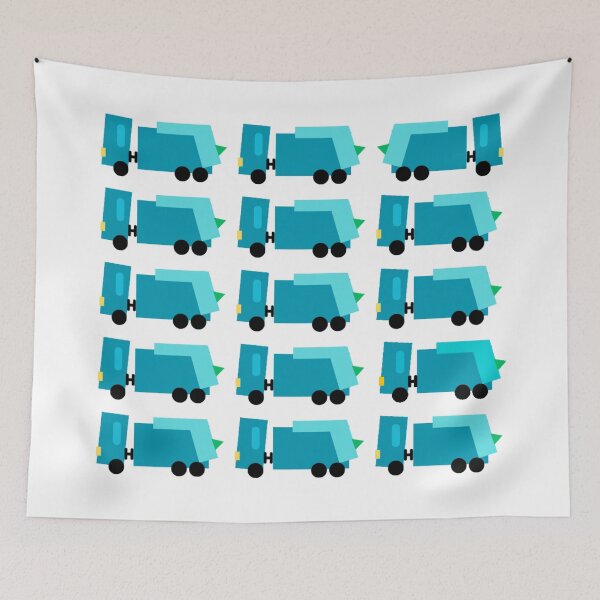 Item preview, contraflow IIIb - bin lorry (garbage truck) blue theme v1 designed and sold by fishpressink.