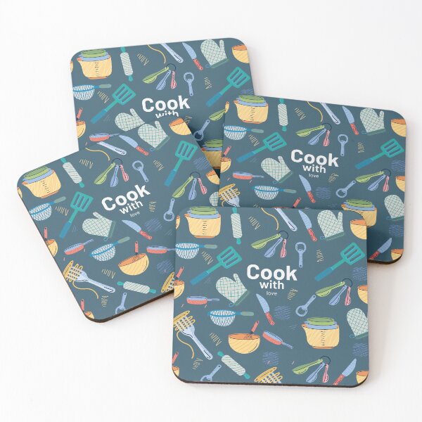 Item preview, cook with love seamless pattern designed and sold by TenderSoar.