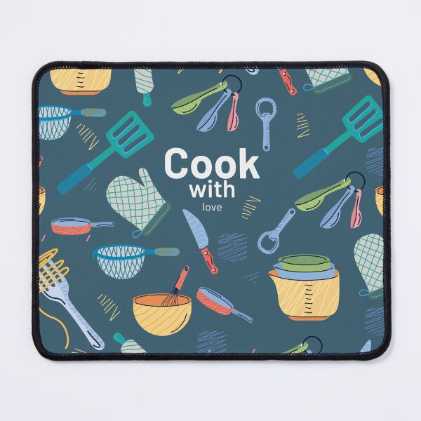 Item preview, cook with love seamless pattern designed and sold by TenderSoar.