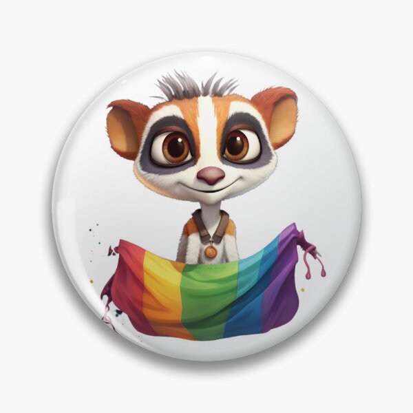 Item preview, Cute Pocket Meerkat Mork LGBT Animal Rainbow Flag Gay Pride designed and sold by RiptideShirt.