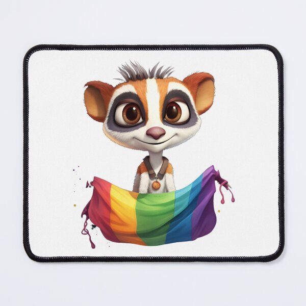 Item preview, Cute Pocket Meerkat Mork LGBT Animal Rainbow Flag Gay Pride designed and sold by RiptideShirt.