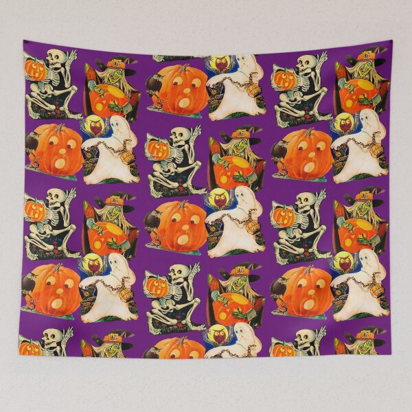 Item preview, Vintage Halloween Decorations Collage designed and sold by PopFanShop!.