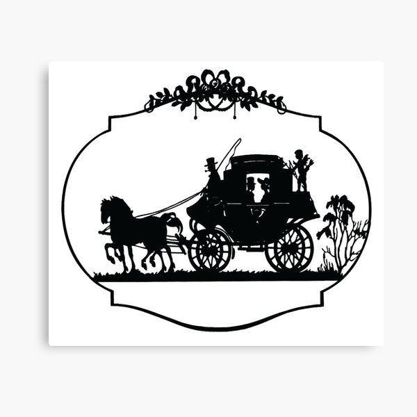 VINTAGE HORSE AND CARRIAGE Pop Art Canvas Print