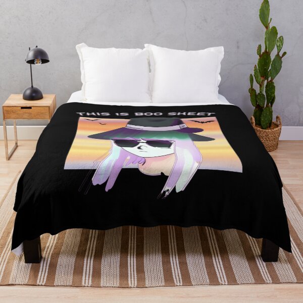 Item preview, Nostalgic Nightmares: A Grumpy Girl Ghost Haunting in Retro Anime Style - BOO Sheet, Retro, Halloween Costume designed and sold by Sun Sand & Sea Art.