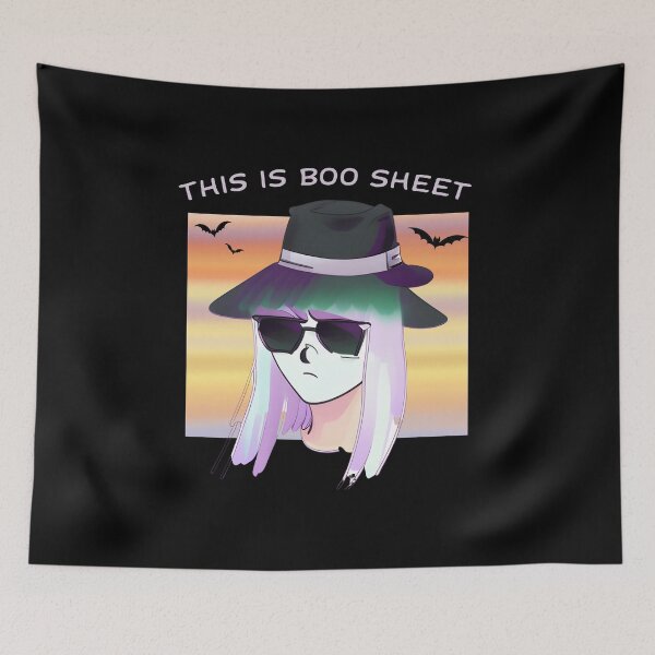 Item preview, Nostalgic Nightmares: A Grumpy Girl Ghost Haunting in Retro Anime Style - BOO Sheet, Retro, Halloween Costume designed and sold by Sun Sand & Sea Art.