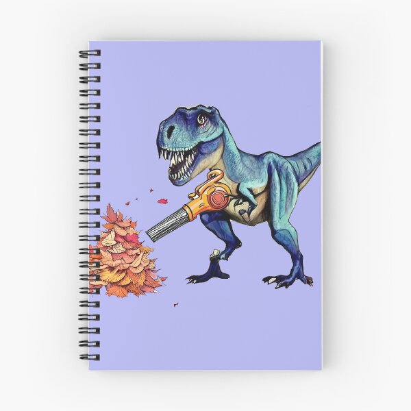 Item preview, Funny T-rex Dinosaur using Leaf Blower for Fall Leaves designed and sold by Nature's Fancy.
