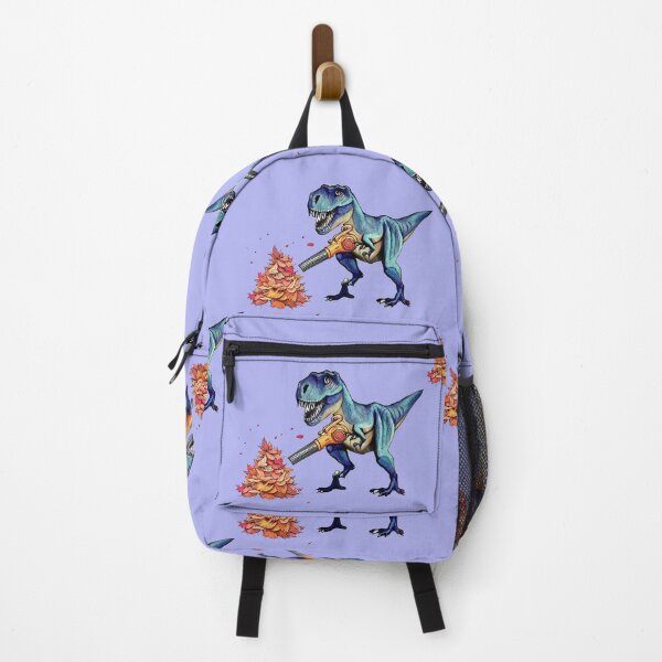 Item preview, Funny T-rex Dinosaur using Leaf Blower for Fall Leaves designed and sold by Nature's Fancy.