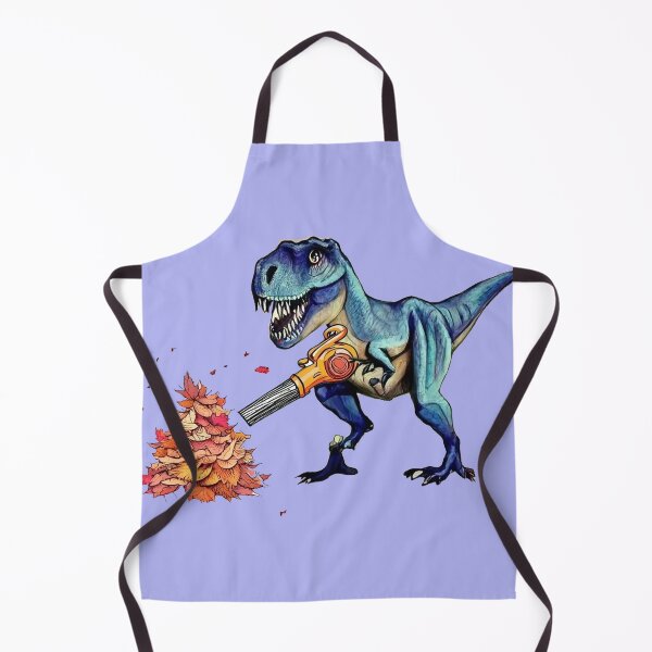 Item preview, Funny T-rex Dinosaur using Leaf Blower for Fall Leaves designed and sold by Nature's Fancy.