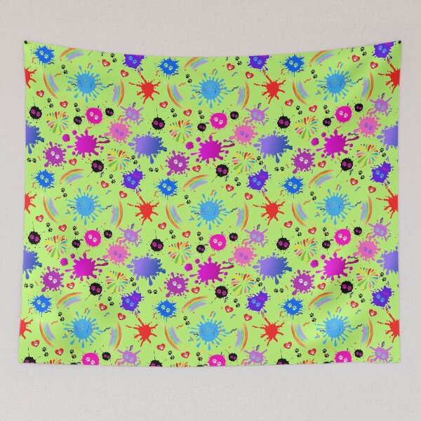 Item preview, Splash Paint Paws Dog Pattern designed and sold by Wolfheartart.
