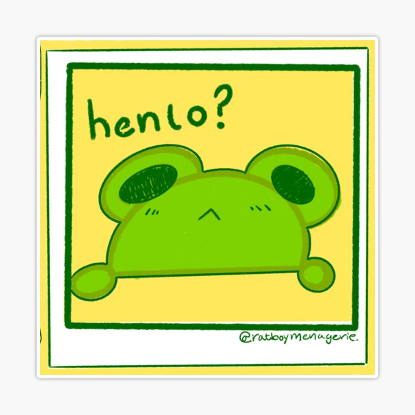 Frog Friend  Digital Art Sticker for Sale by Ratboymenagerie