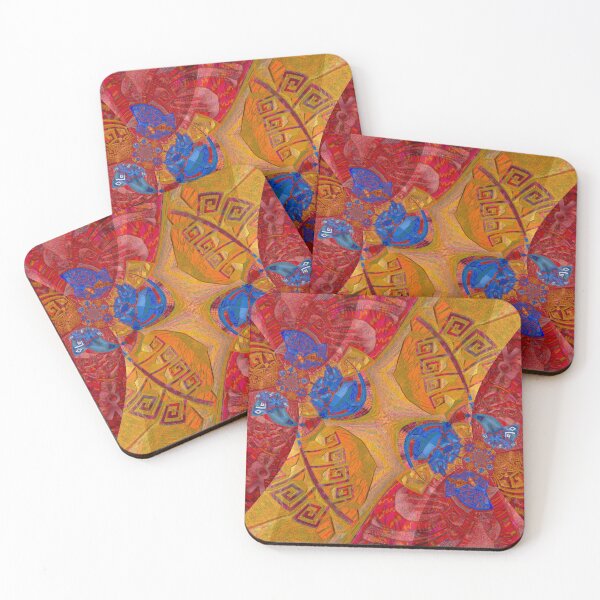 Item preview,  BLUE RED YELLOW  ABSTRACT PAINTING NATIVE AMERICAN  TRIBAL  ART PATTERN  designed and sold by Ralek.