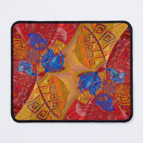 Item preview, BLUE RED YELLOW ABSTRACT PAINTING NATIVE AMERICAN TRIBAL ART PATTERN designed and sold by Ralek.
