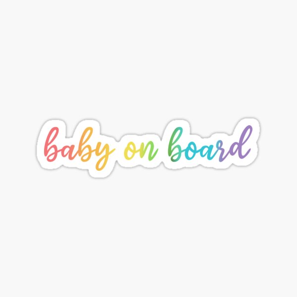 BABY ON BOARD  Sticker for Sale by marcYoCreations