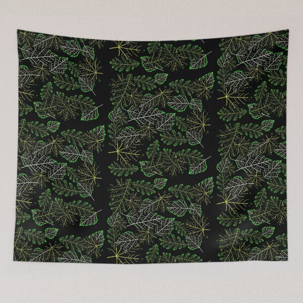Item preview, Pattern of dark leaves in black designed and sold by FlowerandDesing.