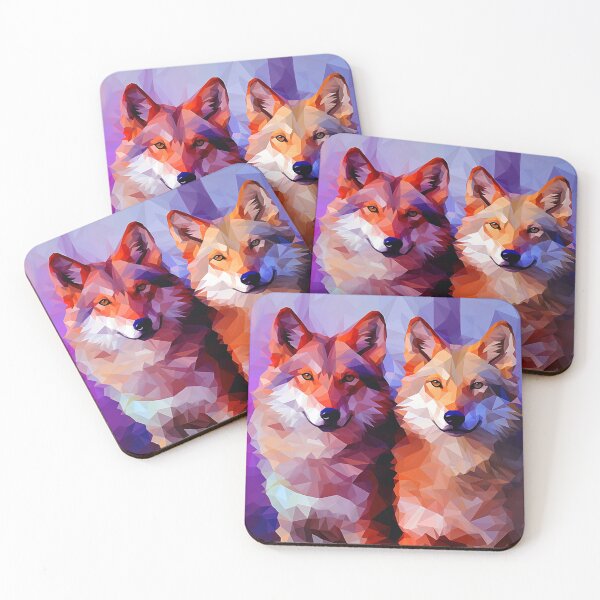Item preview, Wolf Prismatics,abstract, portrait, colorful designed and sold by pkk1designsart.