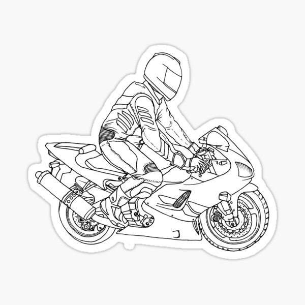 Sport Bike Crotch Rocket Motorcycle Track Day' Sticker