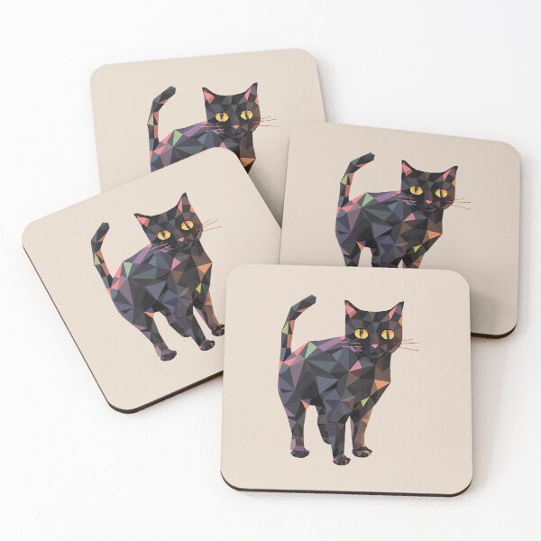 Item preview, Black Halloween Polygon Cat - Polycat  designed and sold by lunaticbear.