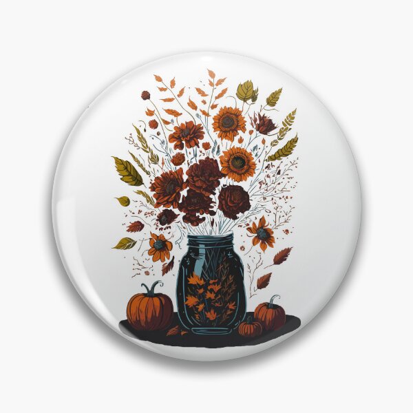 Item preview, Flowers in mason jar, nature art designed and sold by Top-Bot.