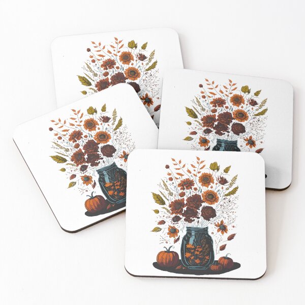 Item preview, Flowers in mason jar, nature art designed and sold by Top-Bot.