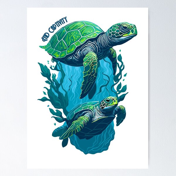 Protect The Ocean' T-Shirt Featuring Wyland's 'Friendly Sea Turtle' (T-Shirt Size: M)