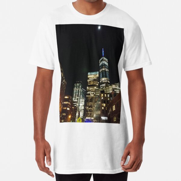 Metropolitan area, New York, Manhattan, Brooklyn, New York City, architecture, street, building, tree, car,   Long T-Shirt
