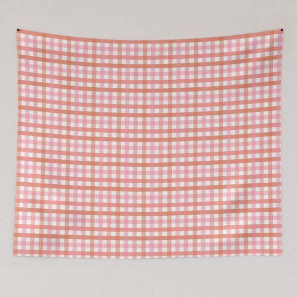 Item preview, Warm Pink Gingham | Salmon Pink, Coral and Pink designed and sold by Lindsay Marie Patterns.