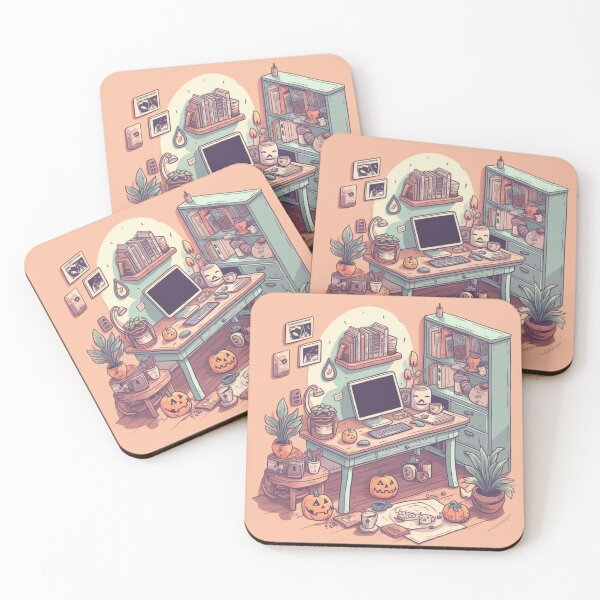 Item preview, Spooky Cute Desk Set-up designed and sold by Cozy Nerdy Things.