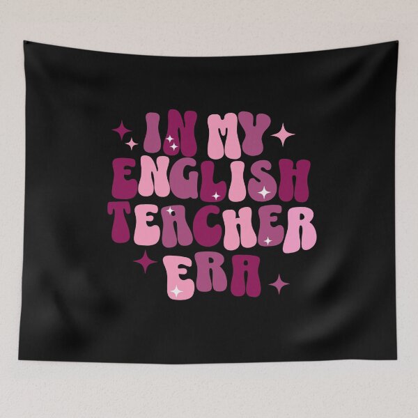 Item preview, English Teacher | In My English Teacher Era | Funny Teacher | Retro | Groovy Pink designed and sold by ShoniwDesigns.